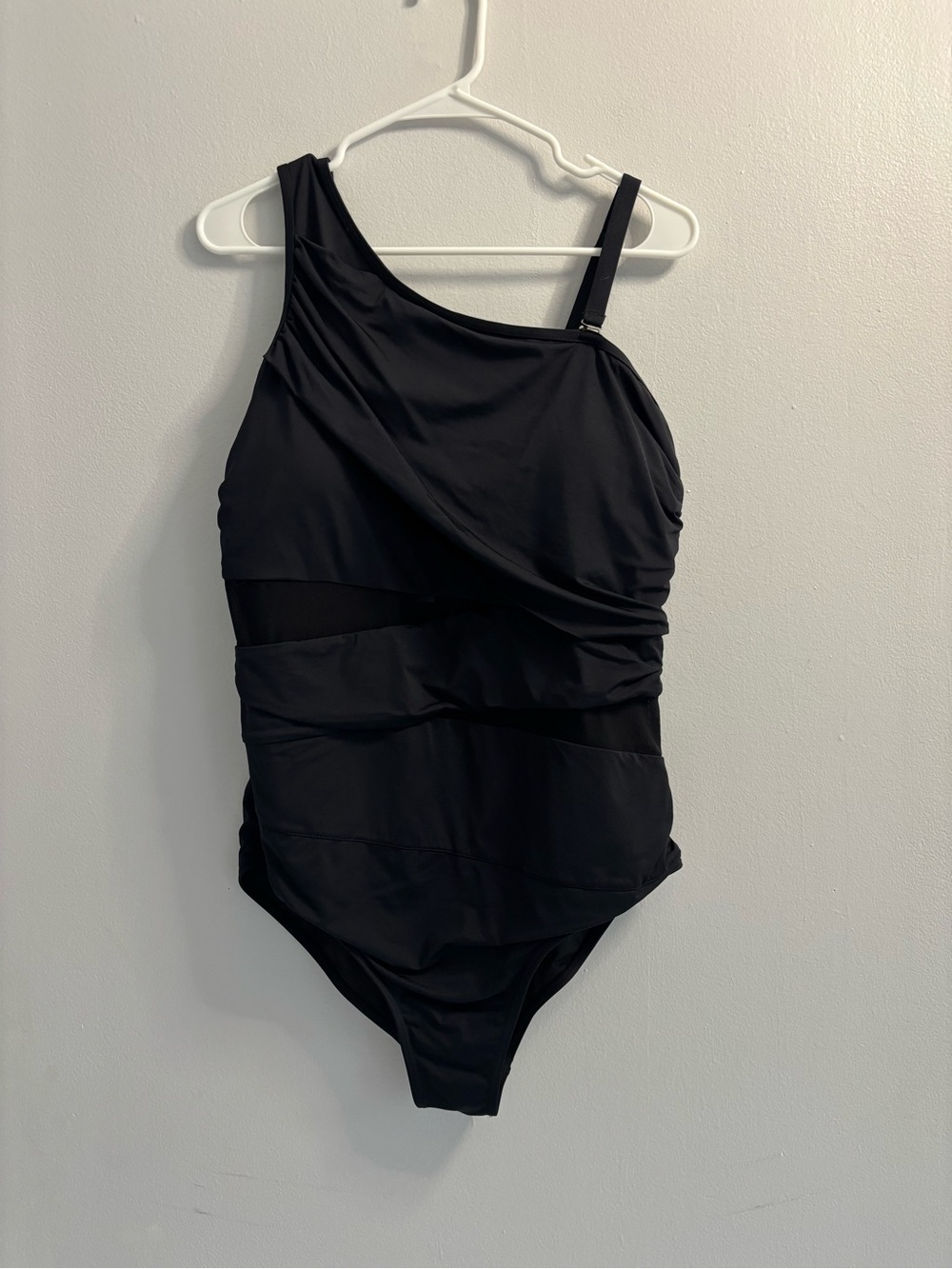 Aqua Eve Plus Size One Piece Swimsuit For Women Tummy Control Black Size 18W - Picture 2 of 10